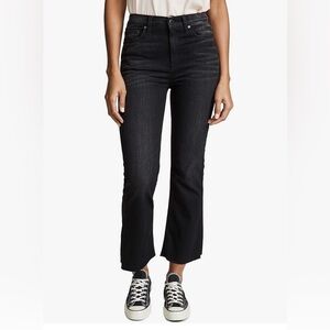 HUDSON Women's Holly High Rise Flare Crop Raw Hem 5 Pocket Jean size 29